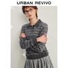 UR Women's Retro Striped Long Sleeve Knit Cardigan