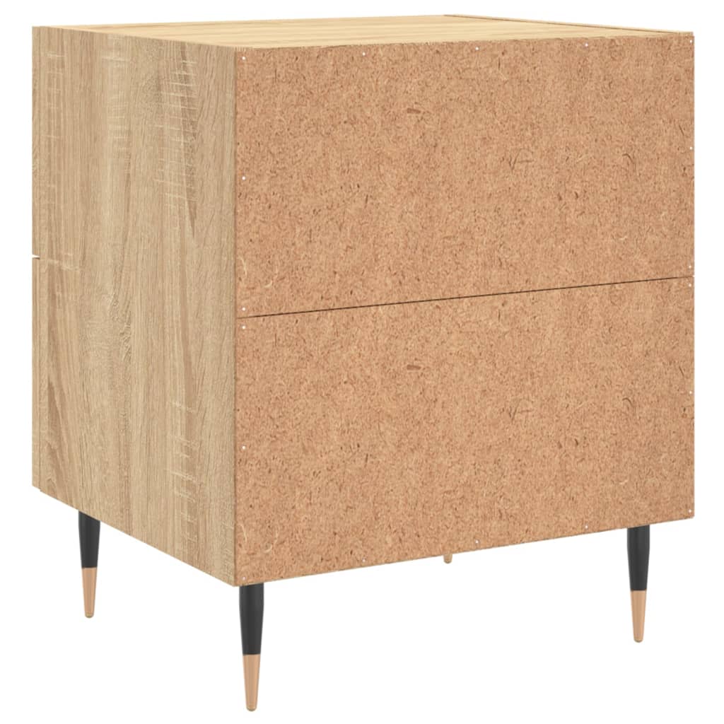 Nightstands (2 pcs) Sonoma Oak Finish 40 x 35 x 47.5 cm Engineered Wood