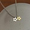 Flower Pendant Necklaces Small Flower Chokers Chain Necklaces Girls Women Jewelry Alloy Material Party Accessories