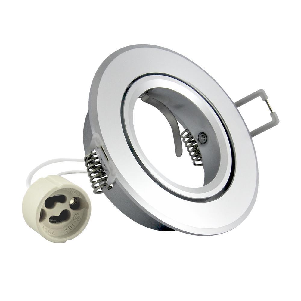 Oprawa Okrągła Aluminium East Opal Srebrna Połysk - 301543
