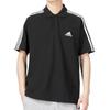Adidas Polo Shirts Men's Black Polo Collar Moderate Straight Fit IC9310