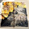 Hot-selling new product Guofeng series small square silk scarf three-dimensional silk satin oil painting retro printing mulberry silk, female
