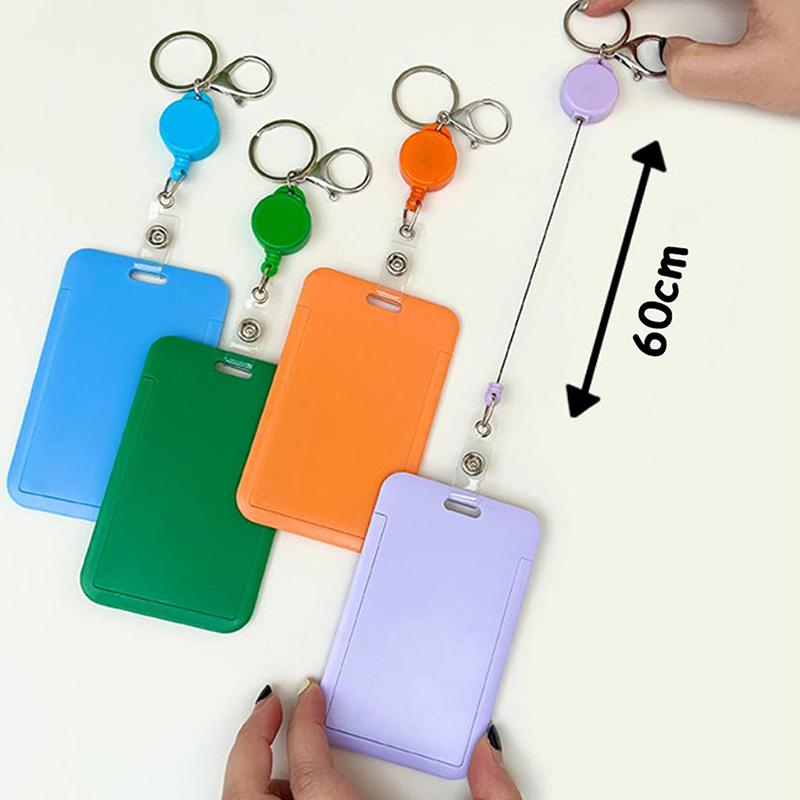 Cute Badge Holder Retractable Badge Clip Colorful Badge Reel With Id Card Holder For Nurse Office Hospital Supplies