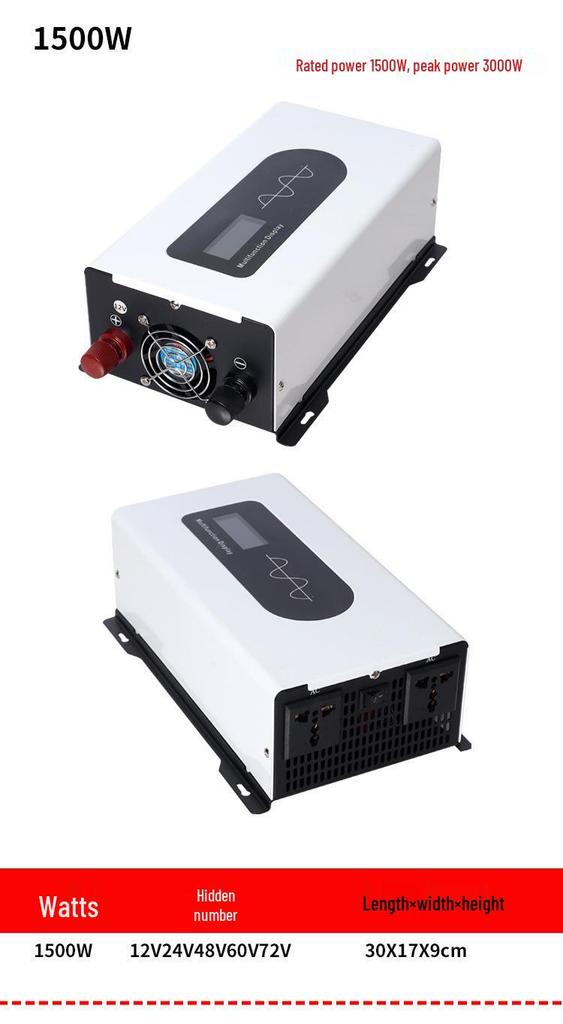 1-5kW 12V-96V to 220V/110V Solar Car-Mounted Home Off-Grid Pure Sine Wave Inverter