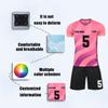 Men Soccer Jersey Set Short Sleeve Quick Dry Sports Uniform with Shorts and Socks for Training Match Teamwear