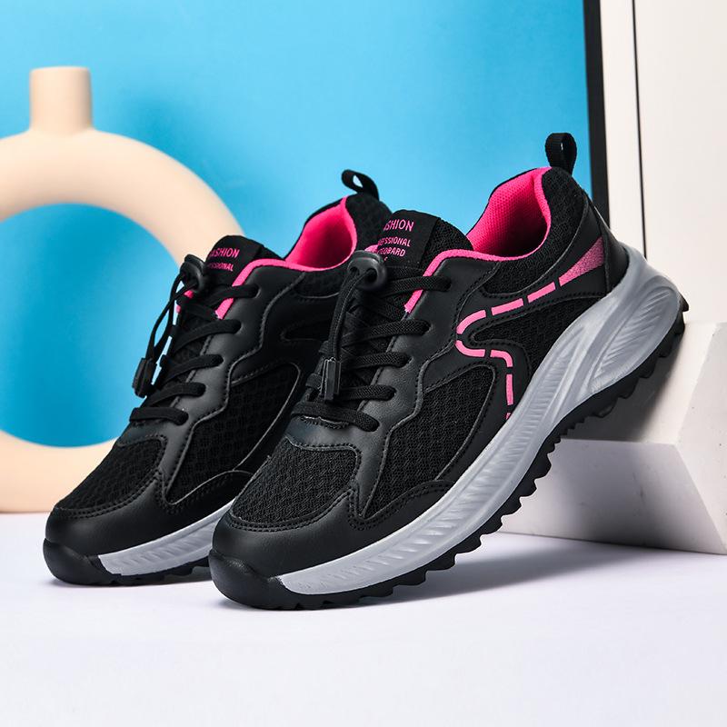 Women's autumn and winter new leather surface anti-splashing water leisure sports casual shoes soft sole light walking shoes