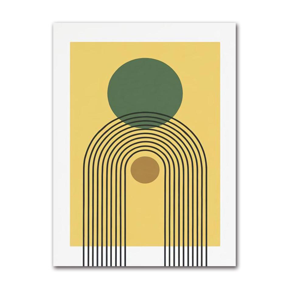 Art Pictures for Living Room Decorative Poster Modern Nordic Decoration Home Canvas Painting Geometric Yellow Abstract Wall
