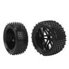 4PCS 1/10 RC Wheels Tires Set V Hole Hub 2 Front 2 Rear Realistic Excellent Grip Enhanced Performance RC Tyres