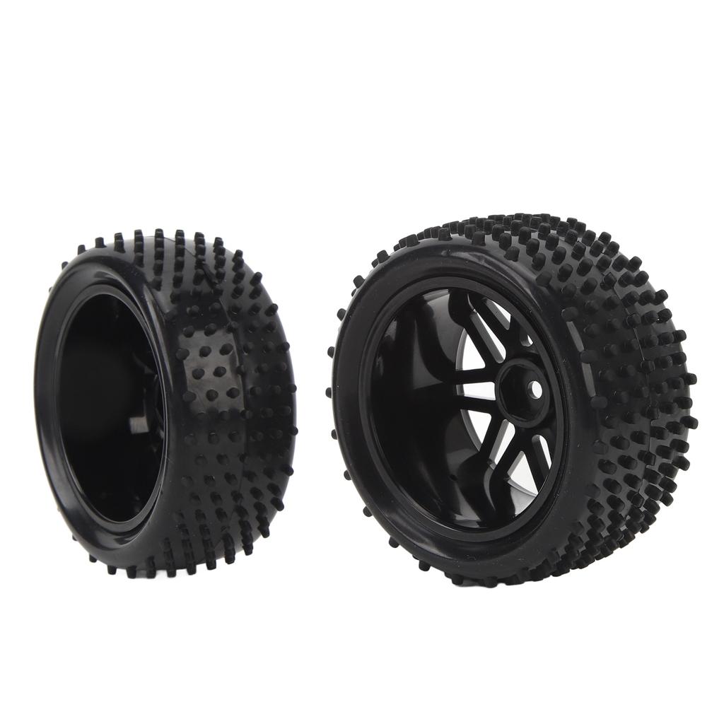 4PCS 1/10 RC Wheels Tires Set V Hole Hub 2 Front 2 Rear Realistic Excellent Grip Enhanced Performance RC Tyres