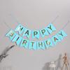 Happy Birthday Banner Gold Foil Letter Garland Flag Pennant Party Decoration Hanging Banner for Birthday Celebration Indoor Outdoor