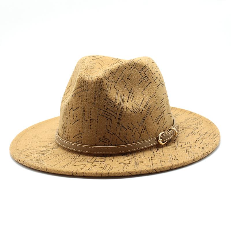 British Style Men'S And Women'S Wool Hats Classic Jazz Top Hats Simple Big Eaves Hat F1006-06