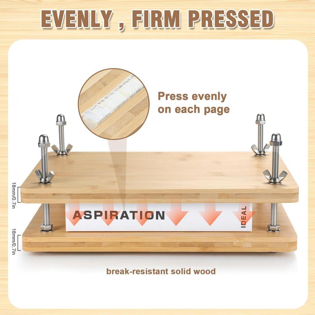 El Yapımı Masif Ahşap Kitap Araçları: Antik Kitap Onarım Klipsleri ve Dikiş Presi