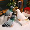 White Dove Carrier Pigeon Plush Toy - Cartoon Bird Ornament for Children's Birthday Gift