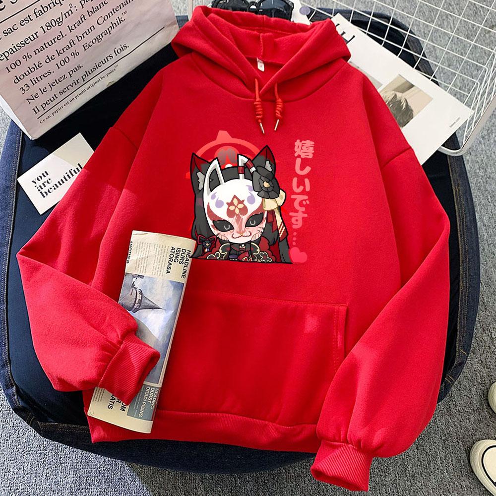 Blue Archive Wakamo Sweatshirt Young Girl Hoody Harajuku Manga Hoodie Sweatwear Couple Long Sleeve Women Clothes