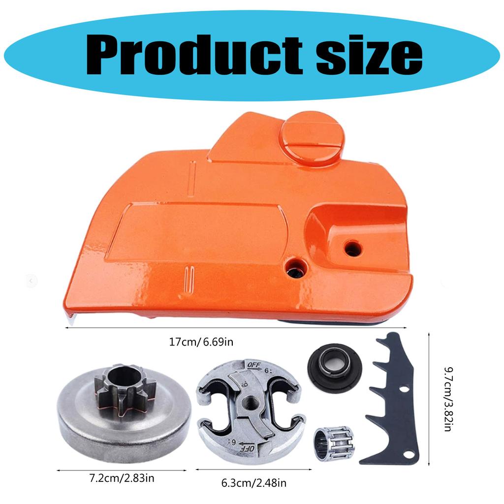 Quick Mount Chainsaw Clutch Guard Assembly High Efficiency Debris Shield For 16-24Inch Blades Wood Cutting