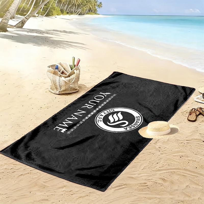Swansea City A.F.C Print Beach Towel, Large Soft Quick Dry Towel for Beach Camping Swimming