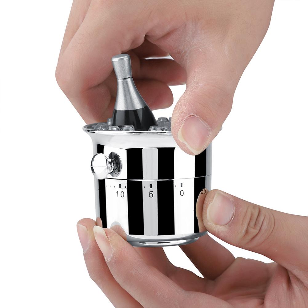  Fdit Stainless Steel 60 Minute Mechanical Kitchen Timer, Wind Up Countdown Timer with Loud Alarm - Bucket Shaped Design for Cooking, ,  , Classr