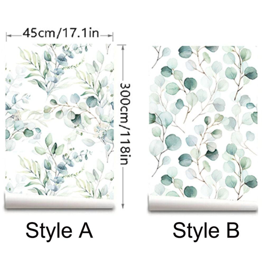 Seamless Stick Wallpaper Eucalyptus Leaf Wall Sticker Self Adhesive Wallpaper Home Decor
