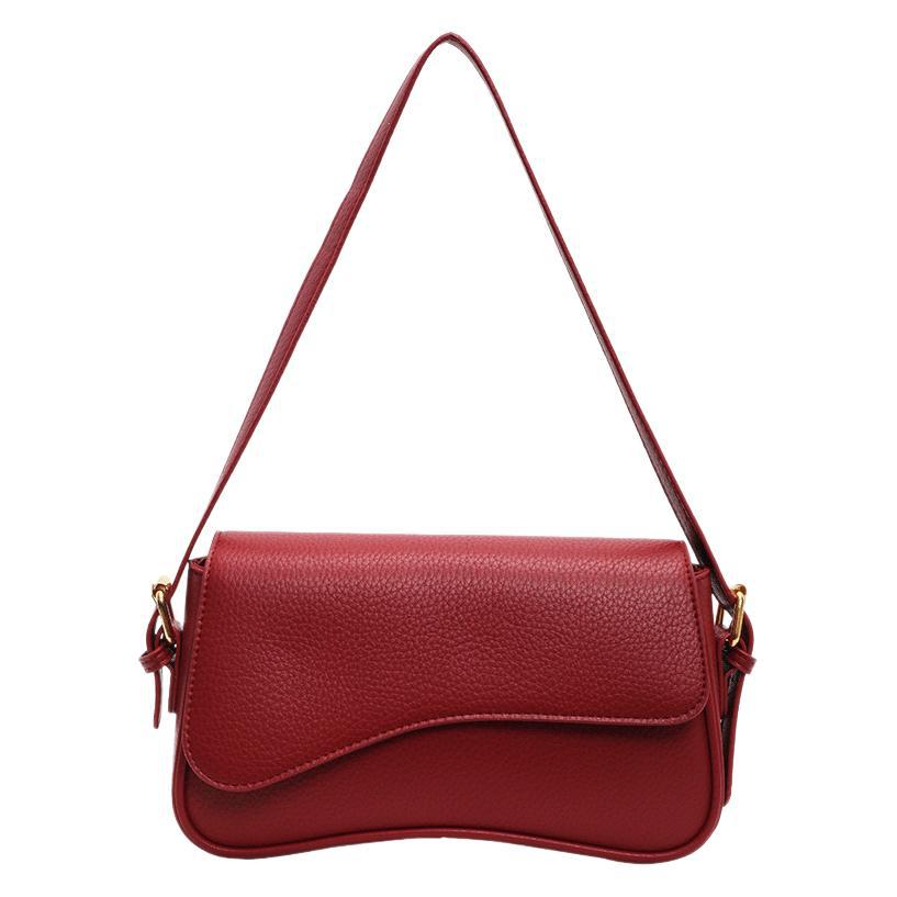 Bag Women 2025 New Fashion Textured Lychee Pattern Small Square Bag Simple Commuter Versatile Shoulder Crossbody Bag