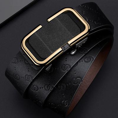 Belt Men'S Leather Casual Simple Men'S Business Automatic Buckle Belt Cowhide Young People Versatile Middle-Aged And Young People Belt