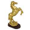 Pferdestatue Gold Synthetisches Harz Einzigartige Pferdekunstfigur für Weinschrank Büro Springendes Pferd