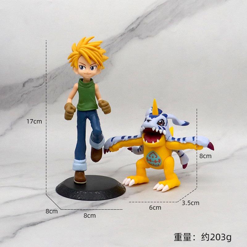 Anime digimon adventure figure yagami taichi ishida yamato yagami hikari takaru action model decorations pvc toys gifts