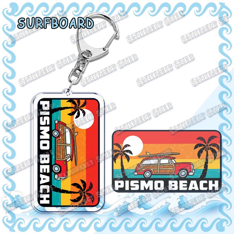 Waves Surfing Surfboard Keychains for Accessories Bag Bicycle Pendant Keyring Jewelry Fans Creative Beach Travel Gift Chaveiro