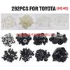 292PCS Car Body Fasteners: Clips & Rubber Nails for Toyota & Mitsubishi
