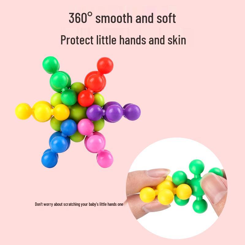 Kindergarten Snowflake Blocks - Interlocking Plum Blossom Jigsaw Puzzle for Early Childhood Education