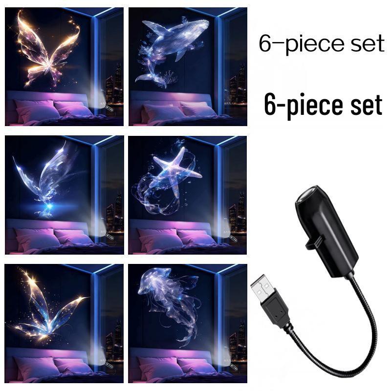Dreamy USB-Powered 360° Rotating Projection Night Light for Creative Atmosphere