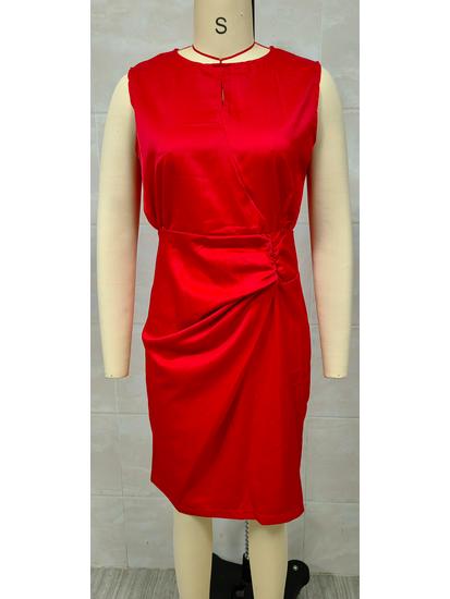 Europäisches & Amerikanisches Retro-Kleid mit Kreuzknoten und Aussparungen für Damen, Kollektion 2025