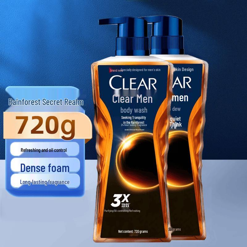 CLEAR Men s Rainforest Secret Cologne Scent Body Wash, 2x720g