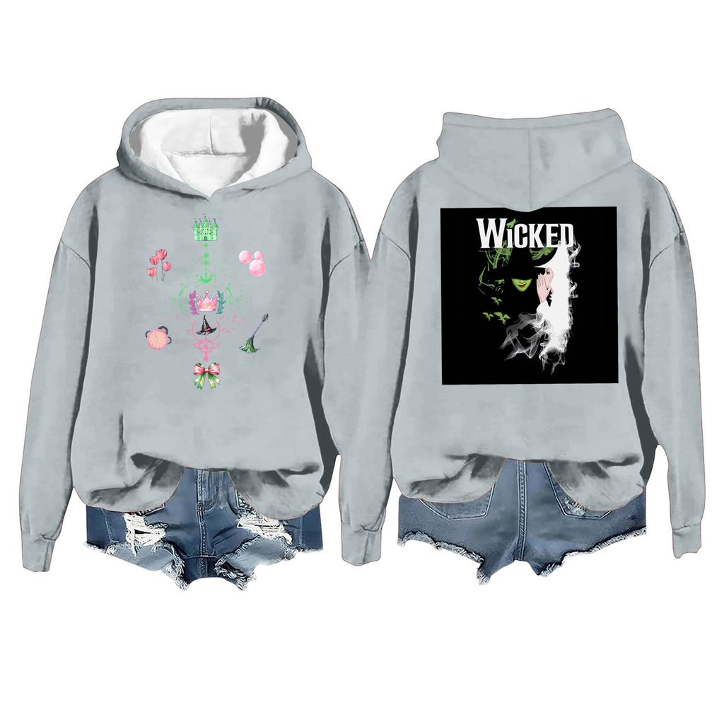 Women's Fashion Casual Long Sleeve Loose Printed Pullover Sports Long Sleeve Hooded Sweatshirt