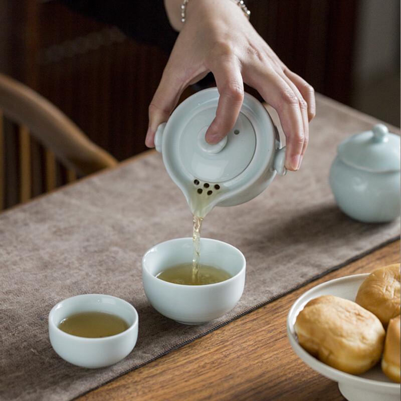 Fang Ran 4-Piece Celadon Ruyi Quick Tea Set