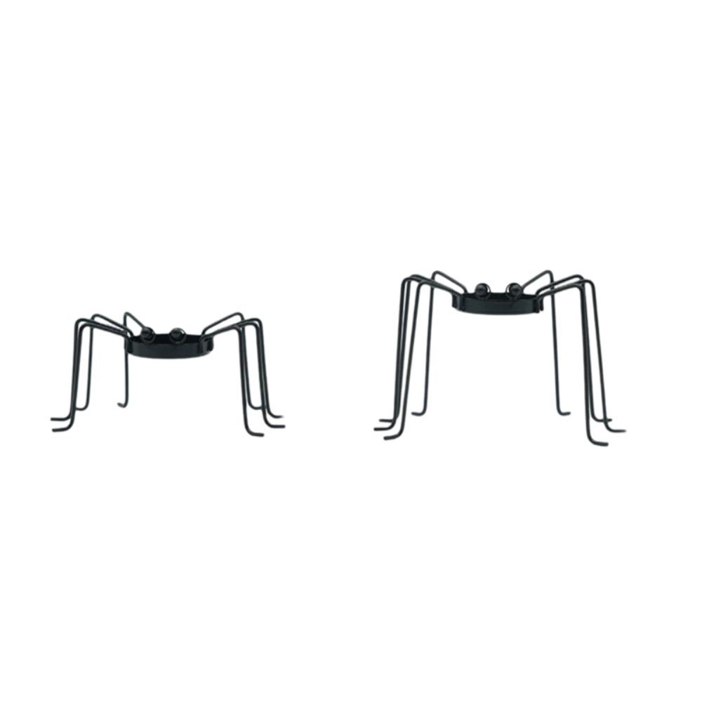 2 Piece Gothic Style Halloween Spider Candlestick Rust-proof Stable Halloween Tealight Rack Iron Black Tealight Stand