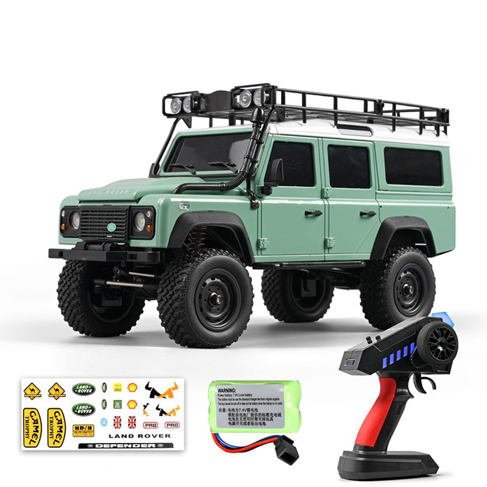 

Радіокерована радіокерована машина-краулер з функцією гальмування перетягуванням та світлодіодами Хобі радіокерована машина для початкової школи, середньої школи, позашляховик 1/18 2,4 ГГц Хлопчики, Діти, Хлопчики, Хлопці, зелений