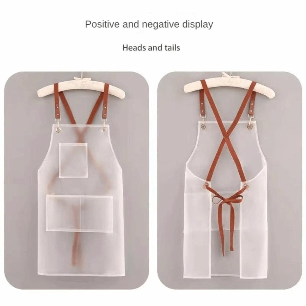 Oil-proof TPU Apron Transparent Cooking Apron Korean Work Clothes for Coffee Cooking