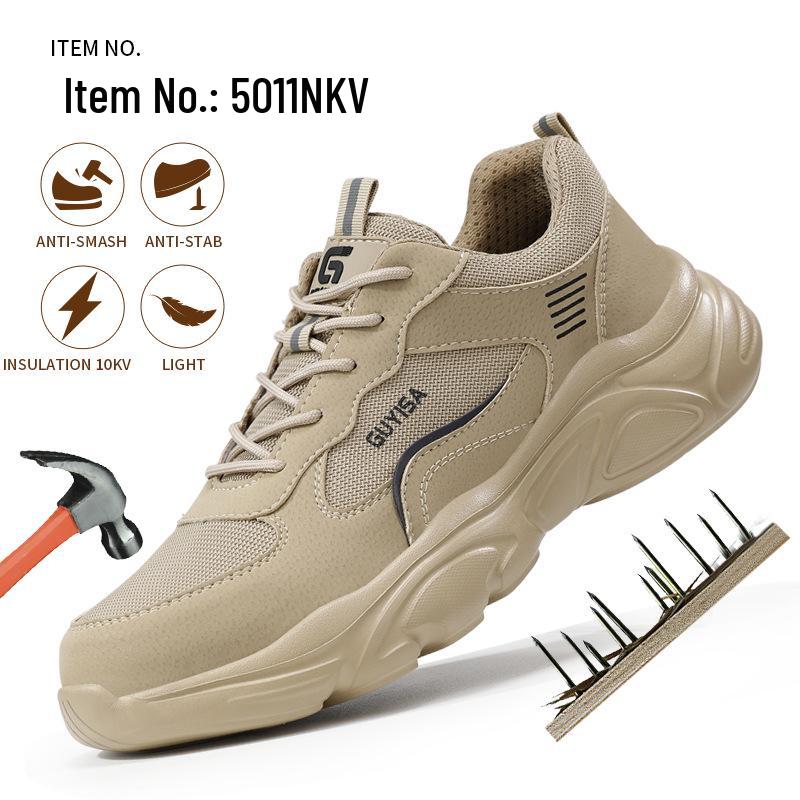 Fleece-Lined Safety Shoes: Lightweight, Anti-Smash, Anti-Puncture, Kevlar Sole for Long Standing Comfort