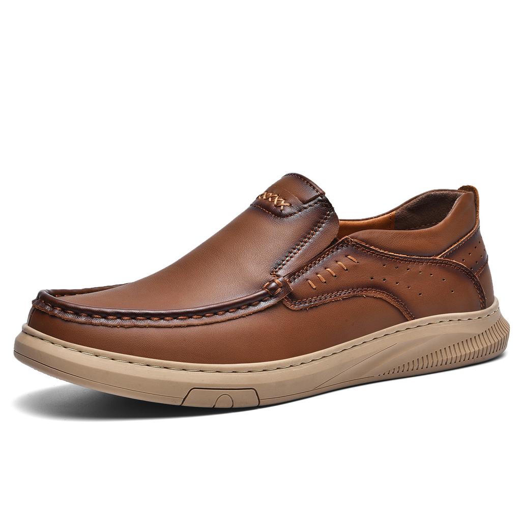 Fashion 2025 Classic Men Leather Work Shoes Spring New Men Comfortable Driving Shoes Luxury Brand Men Soft Casual Shoes Large Size 38-48