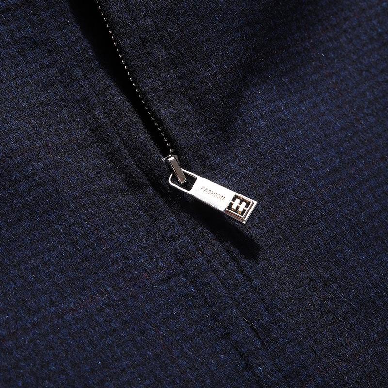 Podzimní a zimní klopová oboustranná nylonová bunda Pánská ležérní bunda Bunda pro střední věk a starší Tatínkova bunda Pánská bunda