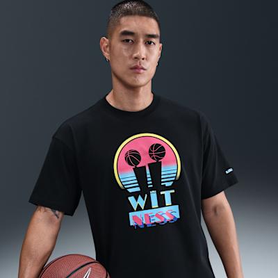 Nike T Shirts Men s Black Crew Neck Moderate M
