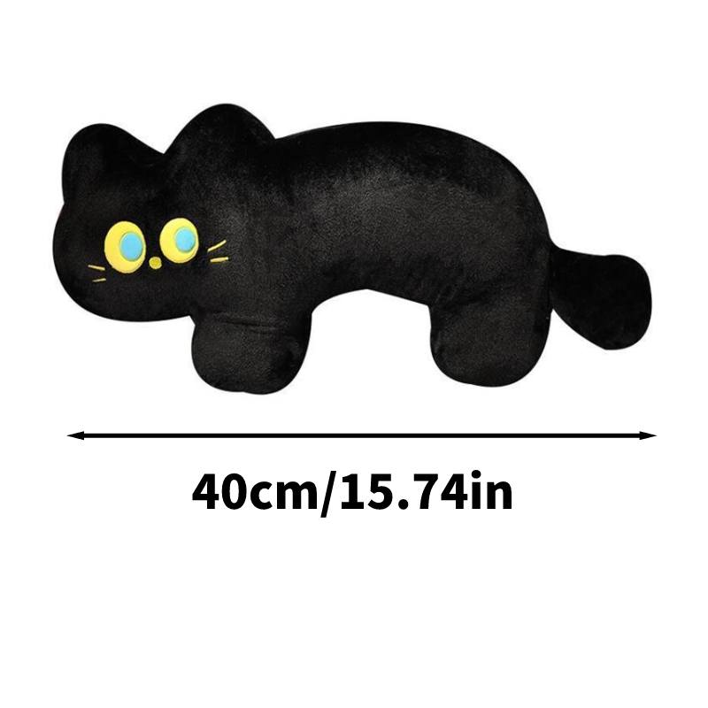 

Длинная черная кошка подушка кровать подголовник подушка пушистая мягкая плюшевая игрушка подарок для детей девочек 40cm/15.74in