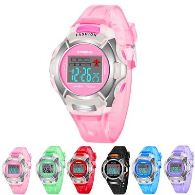 Digital Watch for Student Electronic LED Night Alarm Date and Day Hour Color Timer Popular Gift for School Entrance Day Girls, Kids, Girls, Watch,