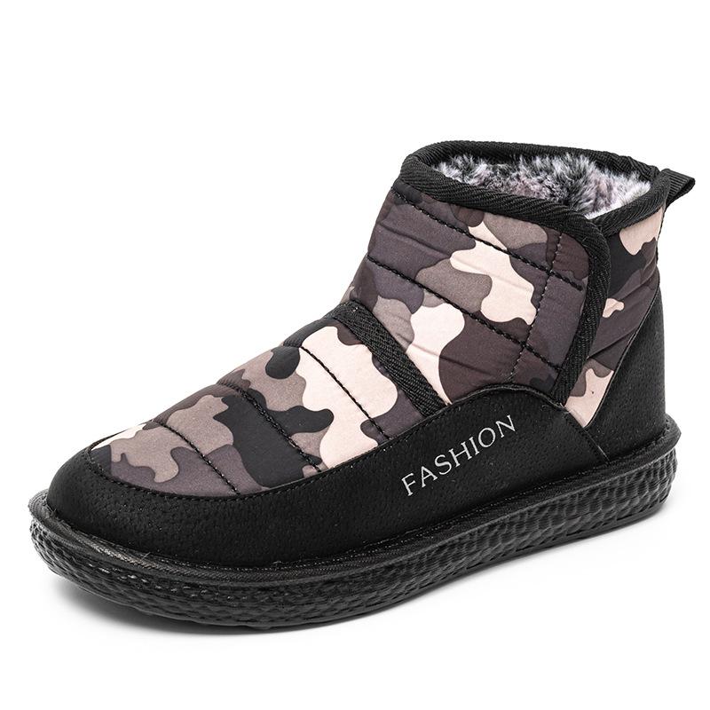 Новые женские зимние модные теплые зимние ботинки плюс бархатные толстые нескользящие средние ботинки 36 темно-коричневого