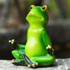 Roztomilá žába na jógu Soška Kreativní Miniatury Figurka Zahradní Dekorace Zvířecí Socha Domov