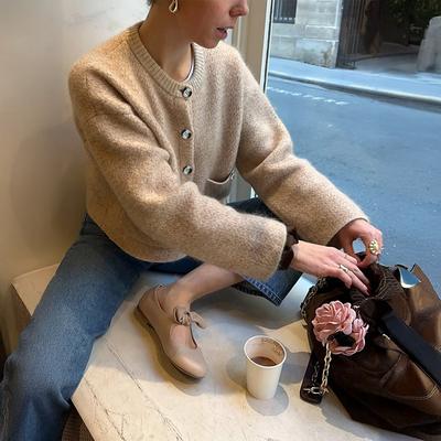Casual Holiday Woolen Button-down Shirt and Sweater for Women 2025 Autumn and Winter