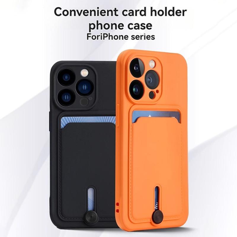 mobile phone case card slot  for For Iphone 16 15 14 13 12 11 pro max mini plus silicone  soft tpu Credit card  bag cover case