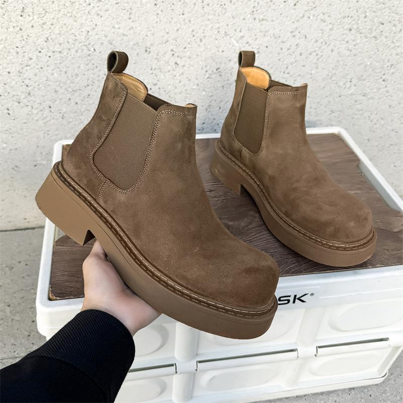 

Fashion Leather Boots For Man Genuine Leather Big Size Boots High Quality Designer Formal Boots Ankle Fashion Business 46 хаки