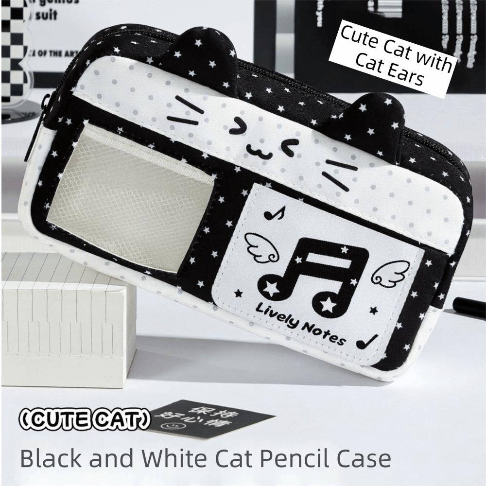 Muzieknoot Ster Muzieknoot Potloodtas Doorzichtig Raam Muziek Potloodtas Middelbare School