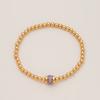 Bracelet Gold Beads December 12Th Birthday Stone Zircon Electroplating Real Gold Color Retention Beaded Bracelet